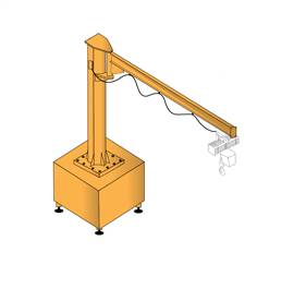 Слуп паваротны баластны кран / з баластам