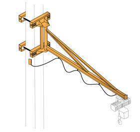 Навясны верціцца майстэрні кран